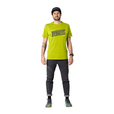 Triko Dynafit Graphic Co S/S Tee golden lime/tabloid