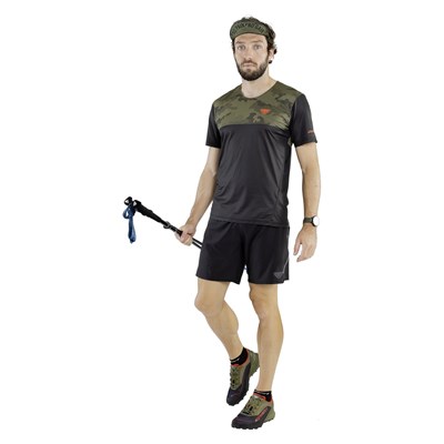 Triko Dynafit Trail Graphic Shirt winter moss/exagon camo