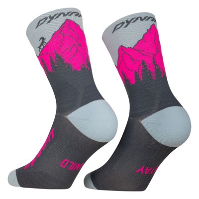 Ponožky Dynafit Traverse Crew cinder/pink glo