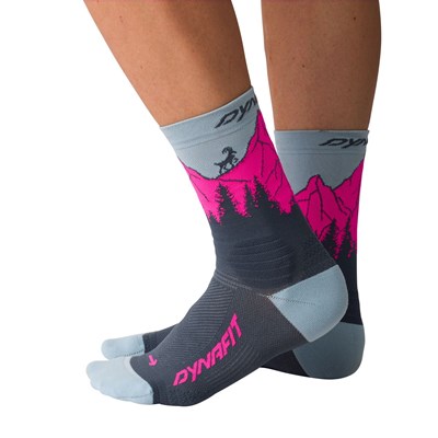 Ponožky Dynafit Traverse Crew cinder/pink glo Dynafit 10032956 4