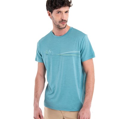 Triko Icebreaker Tech Lite III SS Tee Cedence Paths cloud ray