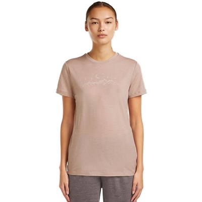 Triko Icebreaker Tech Lite SS Tee Sparking Stars W pink quartz