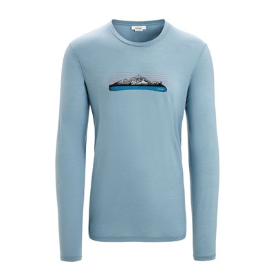 Triko Icebreaker Tech Lite II LS Tee Ski Fields astral blue