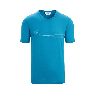 Triko Icebreaker Tech Lite II SS Tee Caden geo blue