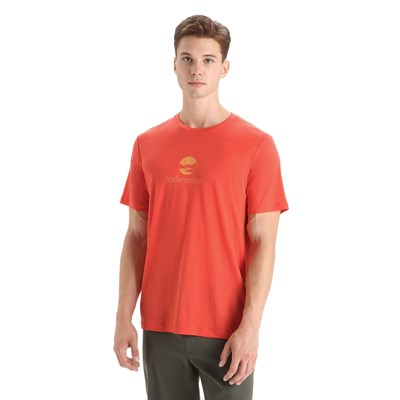 Triko Icebreaker Tech Lite II SS Tee IB Essential Logo vibrant earth