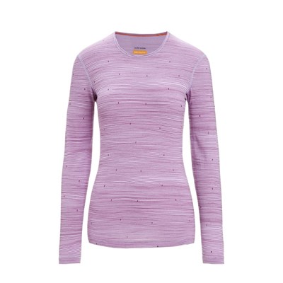 Triko Icebreaker Oasis LS Crw Ski W purple gaze/go berry