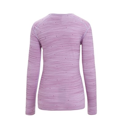 Triko Icebreaker Oasis LS Crw Ski W purple gaze/go berry