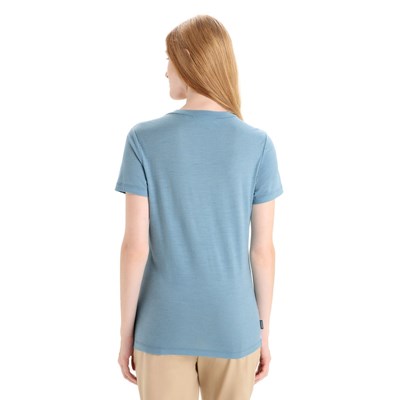 Triko Icebreaker Tech Lite II SS Scoop Tee Reflection Lines W astral blue