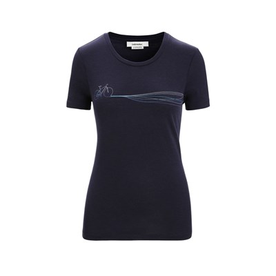 Triko Icebreaker Tech Lite II SS Tee Cadence Paths W midnight navy