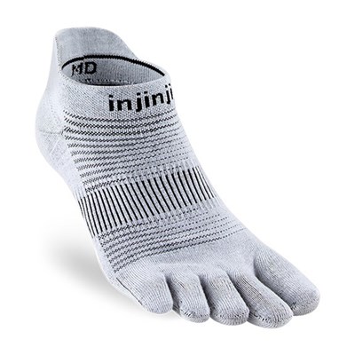 Prstové ponožky Injinji Run Lightweight No-Show Coolmax grey