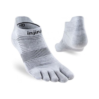 Prstové ponožky Injinji Run Lightweight No-Show Coolmax grey