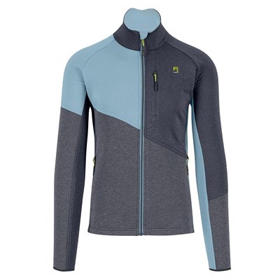 Mikina Karpos Federa F-Z Fleece woodl gray/black/smoke blue