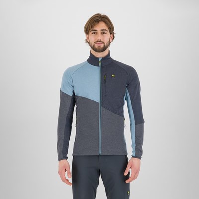 Mikina Karpos Federa F-Z Fleece woodl gray/black/smoke blue