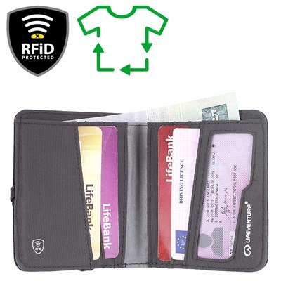 Peněženka Lifeventure RFID Compact Wallet Recycled grey