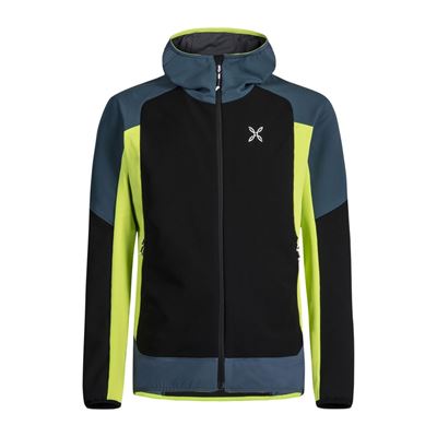 Bunda Montura Premium Wind Hoody Jacket asch blue/lime green