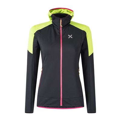 Mikina Montura Light Revolution Maglia W black/lime green