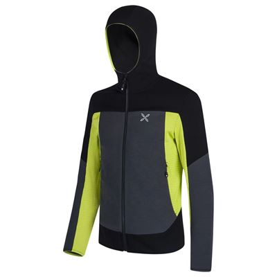 Mikina Montura Sky Plus Hoody Maglia gunmetal grey/lime green