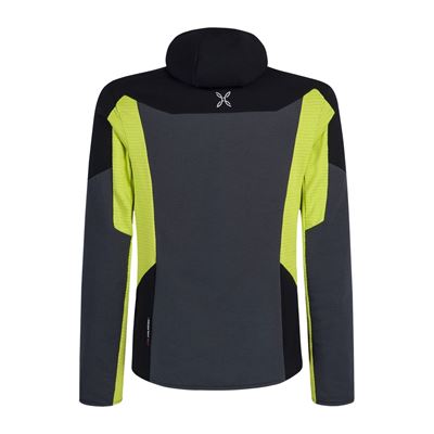 Mikina Montura Sky Plus Hoody Maglia gunmetal grey/lime green