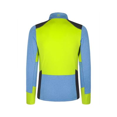 Mikina Montura Thermal Grid Anorak teal blue/acid green