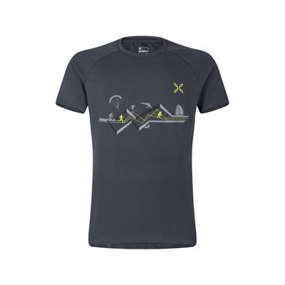 Triko Montura Sporty 2 T-shirt gunmetal grey/neon yellow
