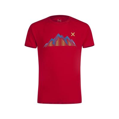 Triko Montura Summit T-shirt red/teal blue