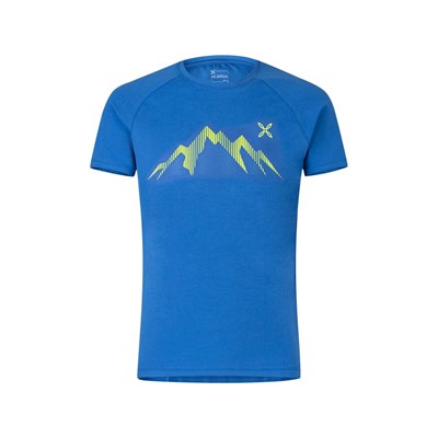 Triko Montura Summit T-shirt sky blue/lime green