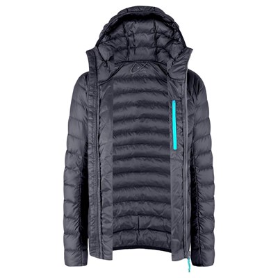 Bunda Montura Breeze Hooded Duvet Jacket W graphite blue/turquoise