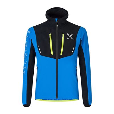 Bunda Montura Ski Style Hoody Jacket sky blue/lime green