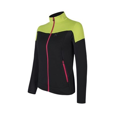 Mikina Montura Stretch Mind Maglia W nero/verde lime