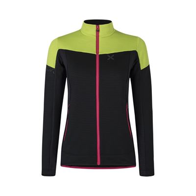 Mikina Montura Stretch Mind Maglia W nero/verde lime