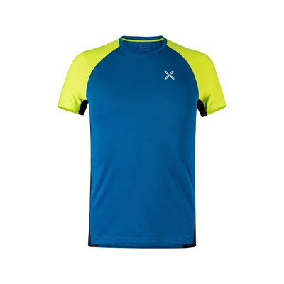Triko Montura Join T-shirt deep blue/lime green
