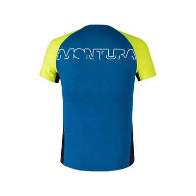 Triko Montura Join T-shirt deep blue/lime green