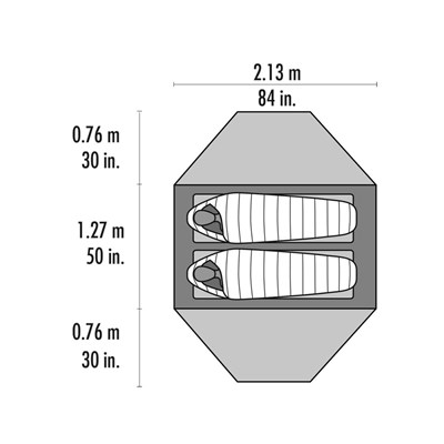 Stan MSR Elixir 2 Tent grey/red