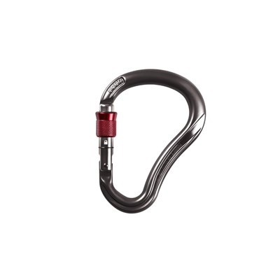 Karabina Ocún Harpy HMS Screw antracit/red