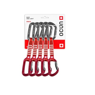 Expreska Ocún Hawk QD Zoom PA 15/22 5-pack 12cm red