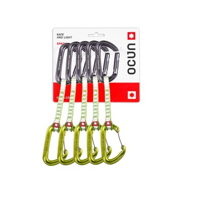 Expreska Ocún Hawk QD Combi DYN 11 5-pack 10cm green