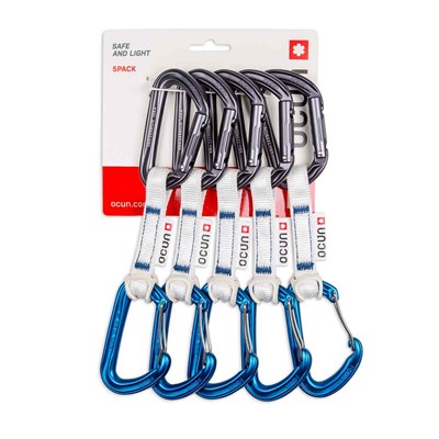 Expreska Ocún Hawk QD Combi BIO-DYN-RING 15 5-pack 10cm blue