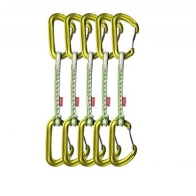 Expreska Ocún Hawk QD Wire DYN 8 5-pack 15cm green