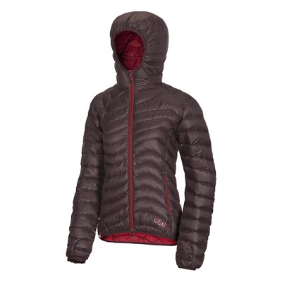 Bunda Ocún Tsunami Down Jacket W chocolate/garnet red