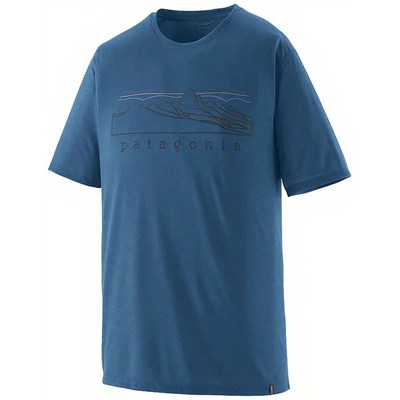 Triko Patagonia Cap Cool Trail Shirt Stratapeaks aquatic blue