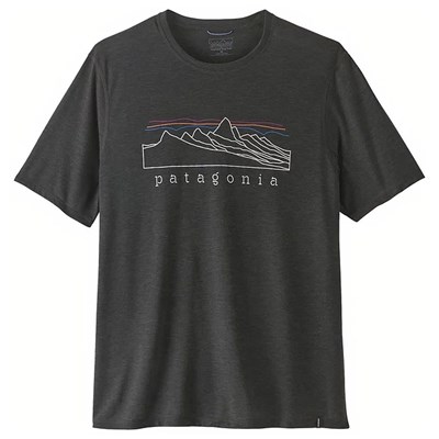 Triko Patagonia Cap Cool Trail Shirt Stratapeaks ink black