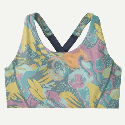 Podprsenka Patagonia Shadowlite Mid Impact Adjustable Bra moon tripper blue sage