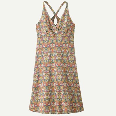 Šaty Patagonia Amber Dawn Dress butterfly geo weathered stone