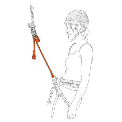 Smyčka odsedávací Petzl Connect Adjust orange
