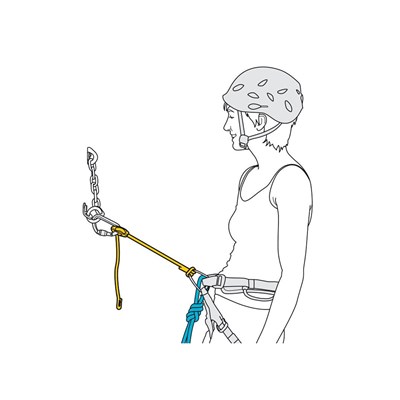 Smyčka odsedávací Petzl Connect Adjust blue