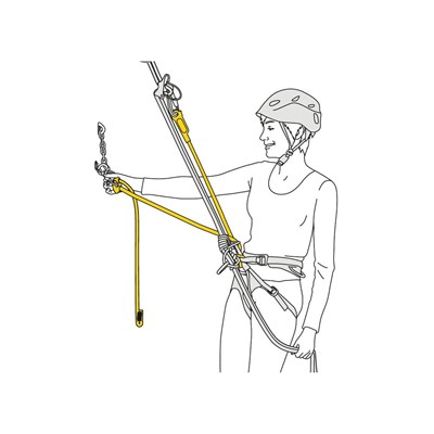 Smyčka odsedávací Petzl Dual Connect Adjust orange