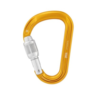 Karabina Petzl Attache Screw Lock HMS yellow