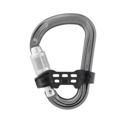 Karabina Petzl Attache Bar Screw Lock HMS gray