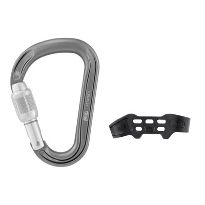 Karabina Petzl Attache Bar Screw Lock HMS gray