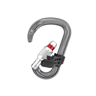 Karabina Petzl Attache Bar Screw Lock HMS gray